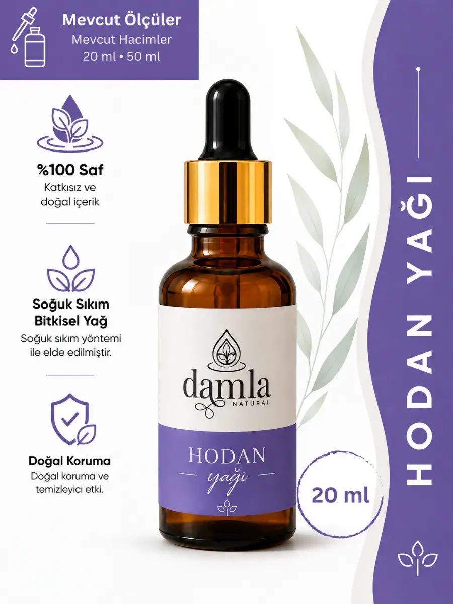 Hodan (Borage) Yağı Soğuk Sıkım %100 Saf - E Vitaminli - Borage Seed Oil - Cam Şişe